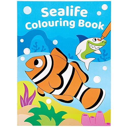 Baker Ross FC993 Sealife Mini Colouring Books for Kids - Pack of 12, Entertaining Travel Activities and Party Favours, Sealife — view 5