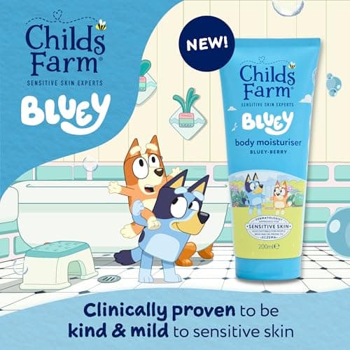 Childs Farm Kids Bluey Moisturiser, Bluey-Berry | Soothing, Moisturising & Hydrating | Suitable for Dry, Sensitive Skin, 200ml — view 2