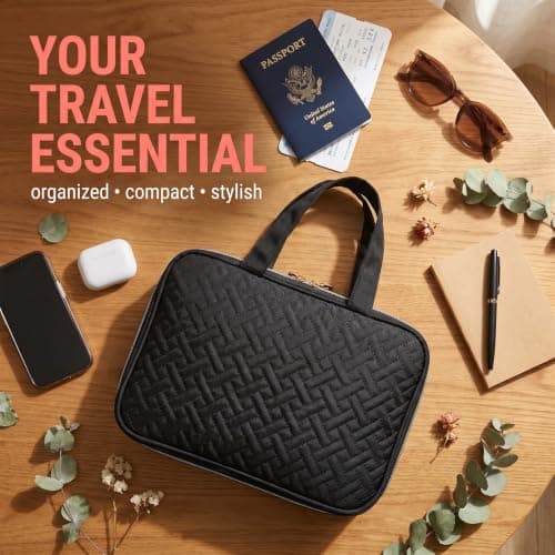 hautllaif Hanging Toiletry Bag for Women,Waterproof Travel Bag with Hook — view 6