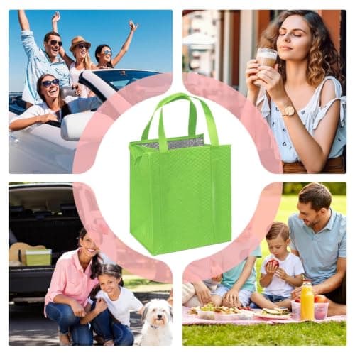 Freezer Bags for Shopping, Reusable Leakproof Picnic Lunch Cooler Tote — view 4