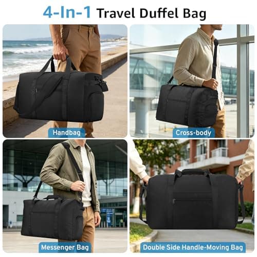 ETRONIK Large Travel Duffle Bag, 50L Sports Gym Bag with Shoe Compartment — view 5