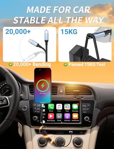 Coiled USB C Cable 2 Pack 60W Fast Charging 30-100cm, Coiled USBC to USBC CarPlay Android Auto Cord, Spring USB C Car Charging Cable for iphone 15 16 17 Samsung Galaxy S24 S23 — view 3