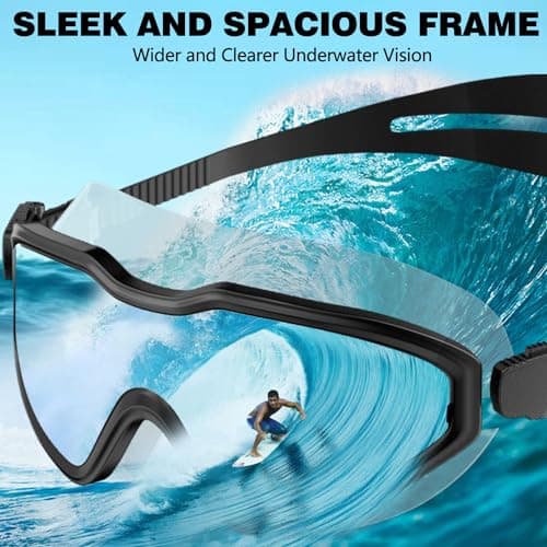 COOLOO Swimming Goggles for Adult, Wide View No Leaking Swim Goggles — view 3