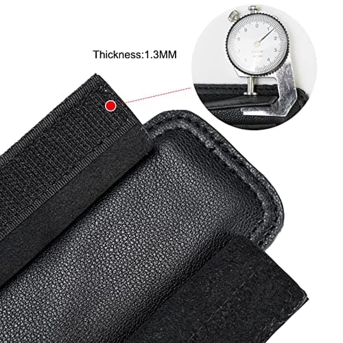 TIDING Full Grain Leather Shoulder Strap Pad Replacement Bag Straps Black — view 4