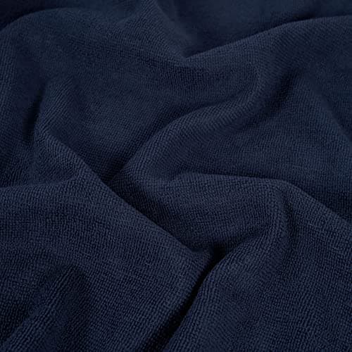 Brentfords Large Microfibre Beach Towel for Girls Quick Dry Bathroom Pool Holiday Men Women Absorbent, 71 x 152cm - Navy Blue — view 3
