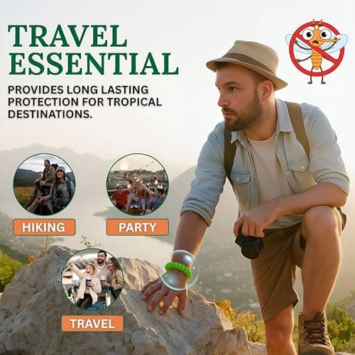 Mosquito Repellent Bracelet 12 Pcs, Adjustable Band, Deet Free Travel Essentials, Insect Repellent Bracelet - 350 Hours Mosquito Repellent, Natural Anti-Mosquito Suitable for All Ages. — view 6