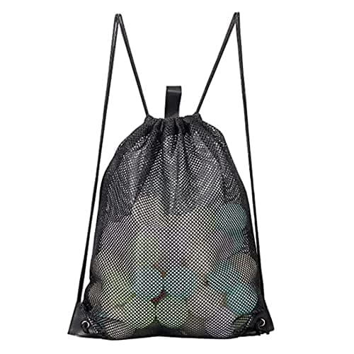 ZPZGOG Mesh Bag Drawstring Storage Backpack Mesh Beach Gym Swimming Bag — view 6
