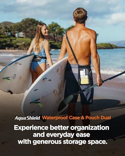 Spigen Dual Pocket 6.9" Waterproof Phone Case Pouch Bag Black — view 2