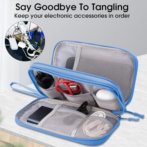 Arae Travel Essentials Electronic Organizer Double Layer - Sky Blue, M — view 5