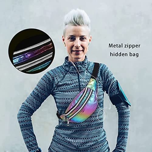 Fashion Waist Packs, Holographic Bumbag Set, Holographic Fanny Packs, Waterproof Belt Bags Women Hiking Wasit Packs for Outdoor Travel, Leather Bumbags for Ladies. — view 3