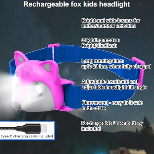 KidzAdventure Kids Camping Essentials – LED Kids Lantern and Rechargeable Kids Headlamp Set | Multiple Purposes Kids Nightlight/Flashlight Toys –Holiday, Halloween N Birthday Gifts for Toddlers — view 3