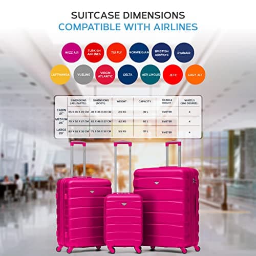 Flight Knight Lightweight 4 Wheel ABS Hard Case Extra Large Suitcase Approved for Over 100 Airlines Including easyJet, British Airways, Ryanair, Jet2, Emirates & Many More - Check-in Large Size 29" — view 3