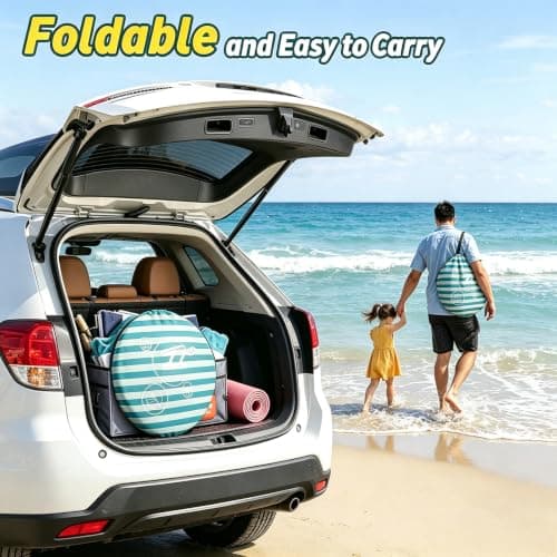 Automatic Sun Shade Tent with Mini Pool, UPF 50+ UV Protection – Pop Up Portable Beach Shelter for Garden, Picnic & Seaside Days (Green) — view 6