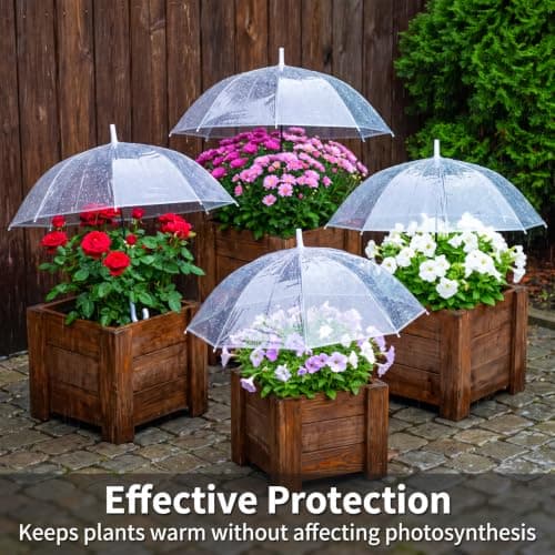 Hestya 12 Pack 37.4 Inch Clear Umbrellas for Wedding Semi-automatic Handle — view 5