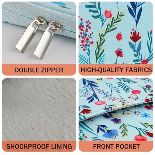 HoYiXi Universal Sleeve Bag for 6-6.8 inch E-Book Reader Compatible with 6.8" Kindle Paperwhite 2025-2012/6" All-new Kindle/Kobo/PocketBook,6" EReader With Anti-Drop Protective Cover,flower 2 — view 5