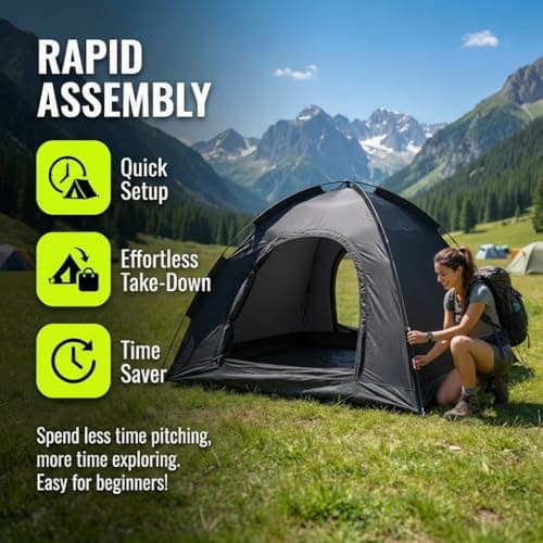 Minifactory 2-3 Person Pop Up Camping Tent Waterproof Instant(Grey) — view 3