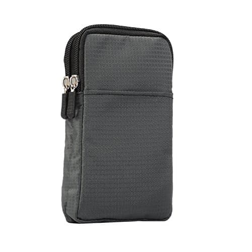 Cell Phone Pouch with Strap Men, Cell Phone Shoulder Bag for Men, 6.5" Vertical Outdoor Travel Nylon Cellphone Crossbody Bag Smartphone Waist Pack Purse Belt Clip Pocket with Belt Loop Carabiner Hook — view 2