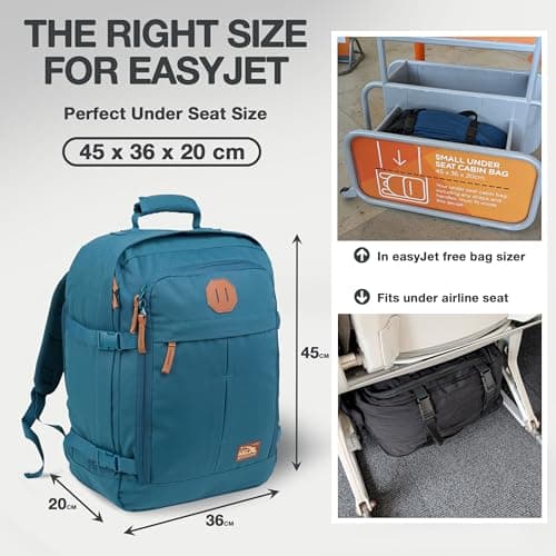 CabinMax Easyjet Cabin Bag 45x36x20 Underseat Cabin Bags & Travel Backpack — view 6