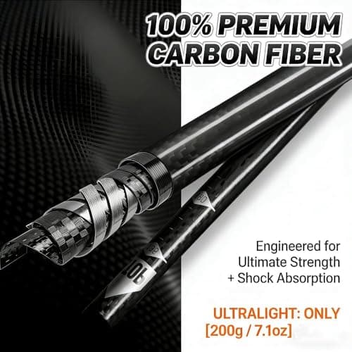 Ultralight Carbon Fibre Trekking Poles Set of 2, Lightweight Collapsible Hiking Poles with Quick Lock System – Only 200g per Pole for Backpacking & Camping — view 2