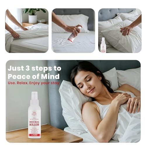 T&M Recipe Bed Bug Spray for Mattress 100ml - Fast-Acting & Fabric-Safe Bed Bug Killer Spray for Mattress, Non-Staining & Safe Around Kids & Pets, Ideal for Air Travel, Hotels, and On-The-Go Use — view 6
