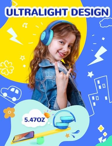 iClever HS26 Kids Headphones Wired 3.5mm, Childrens Headphones for Kids — view 4