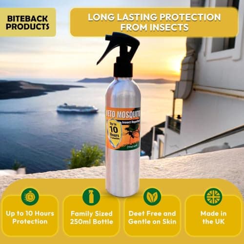 Biteback Products 'Veto Mosquito' - Insect Repellent Spray, DEET-Free | 20% Icaridin | Up to 12 Hours Mosquito, Midge & Tick Protection | Formulated Specifically for Human Application | 250ml — view 2