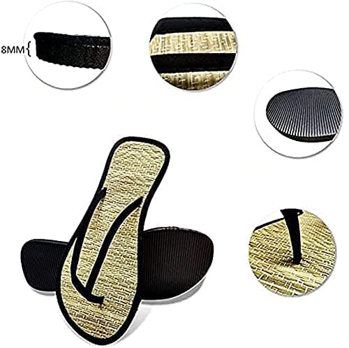 ladies flip flops size 5 Women's Flip Flops Natural Bamboo Breathable Thong Sandals Lightweight Non-Slip Beach & Shower Sliders Comfortable Outdoor Slippers wedding flop — view 4
