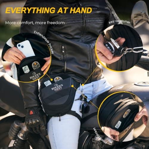 Waterproof Motorcycle Leg Bag, Expandable Thigh Bag 2.3–3.3L — view 6