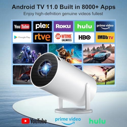 HY300Pro 2026 Upgraded Mini Projector WiFi6 Bluetooth 5.4,4K/ 8K Support — view 5