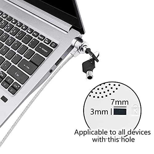 YACSEJAO Notebook/Laptop Combination Lock Security Cables 1.1M Security Cable Computer Laptop Notebook Locks,Office Dormitory Meeting Study Room Security Lock (1.1M) — view 4