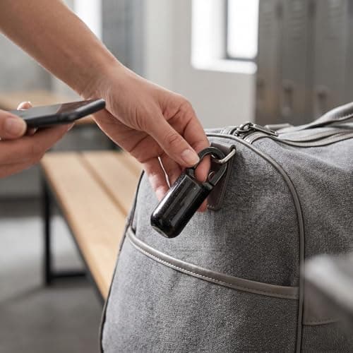 Asixxsix Fingerprint Lock, Quick Unlock Easy Setup Biometric Lock, Digital Padlock with USB Rechargeable for Suitcase Luggage Backpack Gym Locker Zinc Alloy Body 10 Fingerprint Capacity — view 3