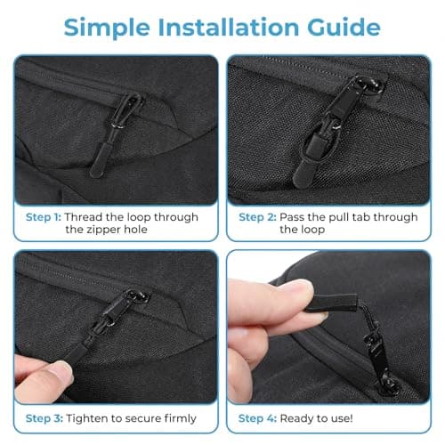 100PCS Zipper Pull Cord Ends Extender, Zipper Pulls Replacement, — view 6