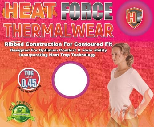 Keanu Heatforce Ladies Thermal Long Sleeve Tops - Pack of 3 - Winter Warm 0.45 TOG Brushed Underwear Long Sleeve Top Baselayer (Black, Medium) — view 5