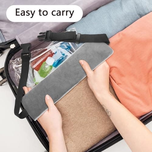 GETFACAI Head Rest Eye Mask Airplane, Airplane Head Strap, Travel Pillow for Airplane, Band Comfort Head & Neck Support For Airplanes, Cars Sleeping and at Home Travel Pillow Alternative (Grey) — view 4