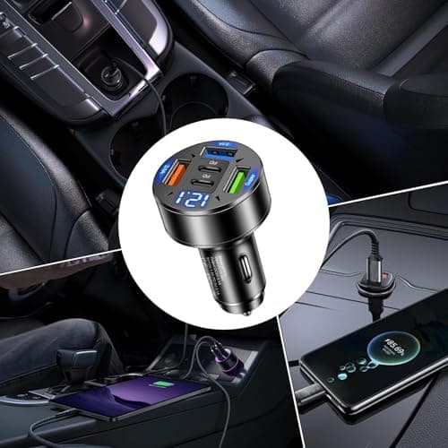 Car Charger Adapter 100W Multi-Port USB Type C PD Fast Charging 12V/24V — view 5