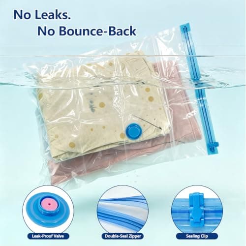 20 Pack Vacuum Storage Bags, 4 Sizes, Space Saver Bags for Clothes — view 6