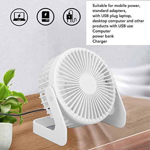 Aramox Portable USB Fan, 360 Degree Rotatable 5V 2.5W — view 2