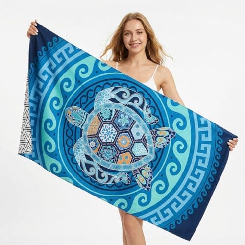 Zocipro Microfibre Beach Towels for Adults 180x90cm – Quick Drying, Sand Free & Lightweight – Reusable Soft Towels for Pool, Gym, Camping & Travel