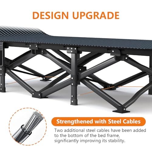 ATORPOK SHOP Oversized Camp Beds for Adults with Pad, 500LBS Heavy Duty — view 5