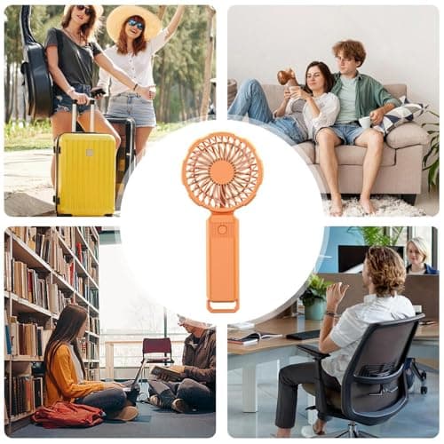 Handheld Fan Rechargeable 3 Speed Adjustable USB Rechargeable Cooler — view 5