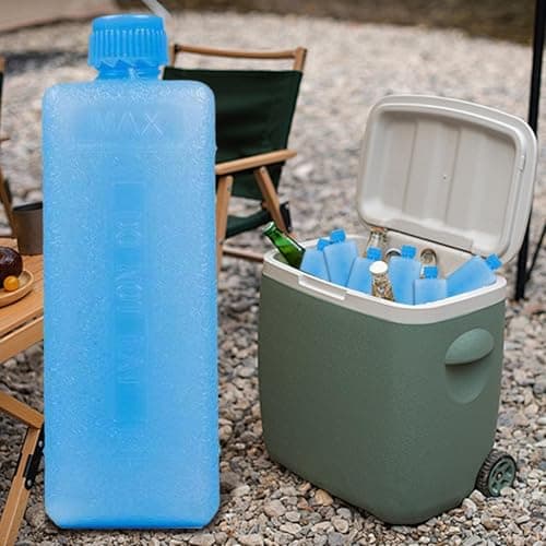 8pcs Ice Packs for Air Conditioner, Reusable Slim Freezer Blocks, Long Lasting Portable Cooler Refillable Ice Blocks Cube, Cooling Gel Ices Packs for Refrigerator Kitchen Home Travel Outdoors Camping — view 6