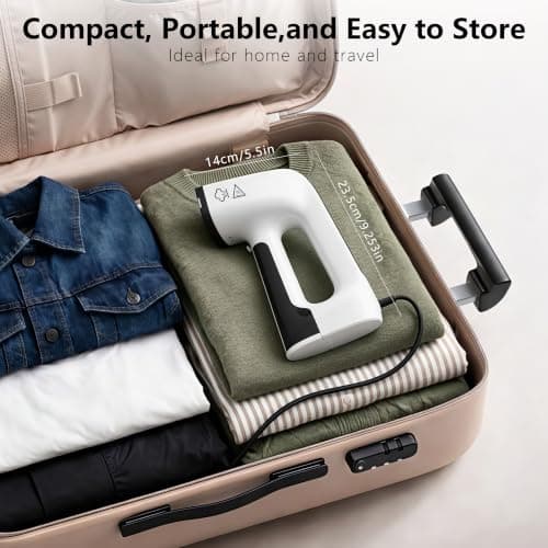 PKBD Vacuum Clothes Steamer Handheld for Clothes Portable Home&Travel,White — view 4