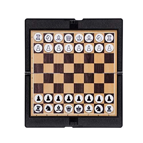 MIAOQI Foldable Magnetic Chess Set, Mini Pocket Student Mini Portable Traditional Fun Magnetic Folding Board Games for Travel School