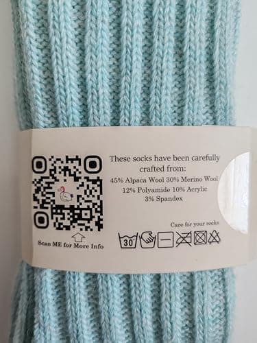Alpaca Merino Wool Socks – Warm Thermal Winter Socks, Soft, Breathable, Moisture Wicking, Durable, Skin Friendly (UK, Numeric, 3, 5, Regular, Regular, Lavender) — view 3