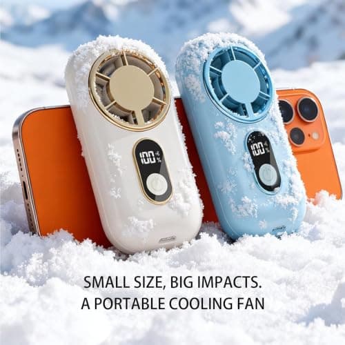 Small Handheld Fan - 1200Mah Silent Desk Ventilation Tool Rechargeable Fan — view 6