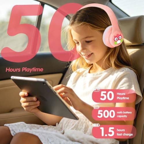 Active Noise Cancelling Headphones for Kids with Case Bluetooth 5.4 — view 6