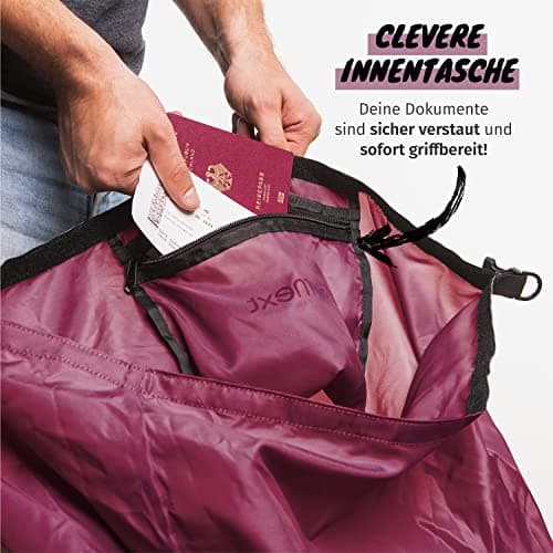 Journext 2 in 1 Backpack Case & Rain Cover Protective Bag for Backpack, Airplane, Railway & Bus Flight Bag (bordeaux red, L) — view 6