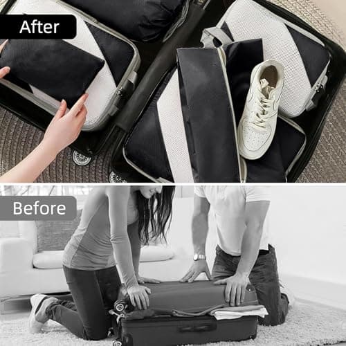 SYEXDZON Compression Packing Cubes, 8pcs Travel Organisers — view 4