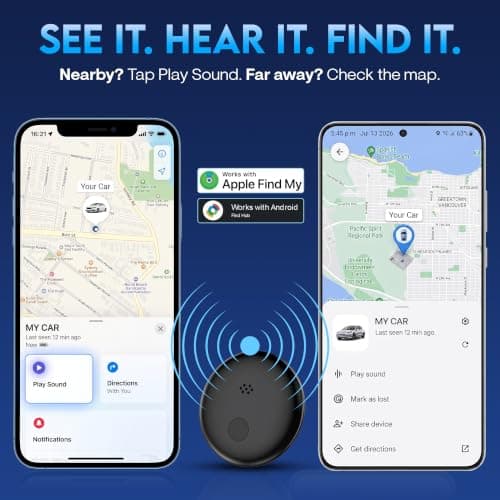 idoove Car Tracker No Subscription No Monthly Fee 2 Pack, Magnetic GPS Tracker for Vehicles Hidden, Android iOS Dual System Find My Find Hub, Vehicle Tracker, AirTag Alternative Android — view 2