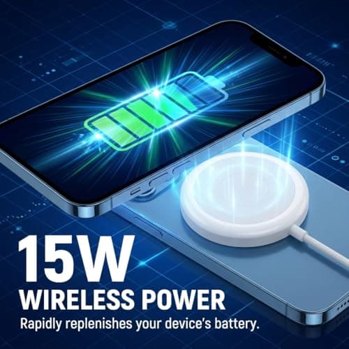 Magnetic Wireless Pad Charger Compatible with Most Qi-Enabled Phone Earbuds — view 4